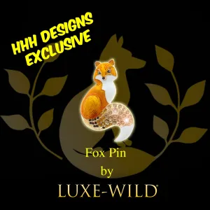 14mm x 2mm Gemstone Fox Enamel Pin, each