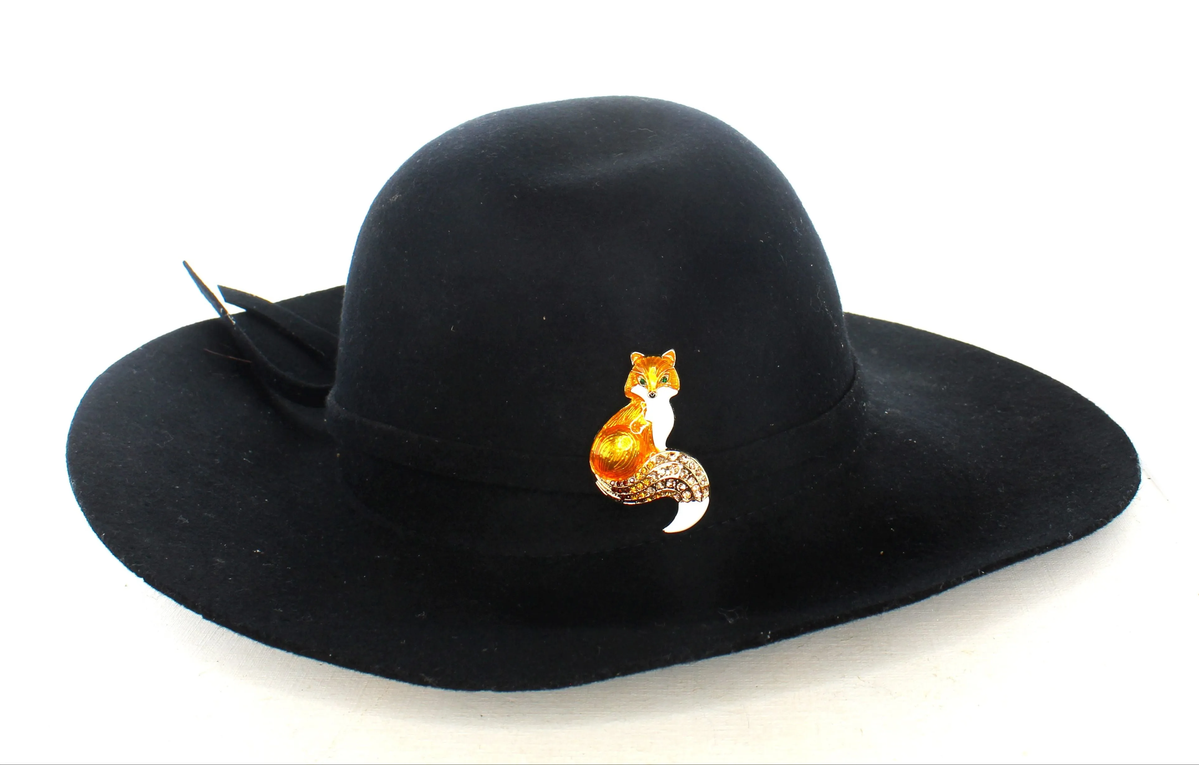 14mm x 2mm Gemstone Fox Enamel Pin, each