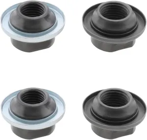 4PCS Bike Bicycle Front/Rear Axle Nuts 8x12.5x21mm Front Axle Nut 9.5x21.1x11.9mm Rear Axle Nut Cone Nuts Dust Protector for Mountain Bike Training