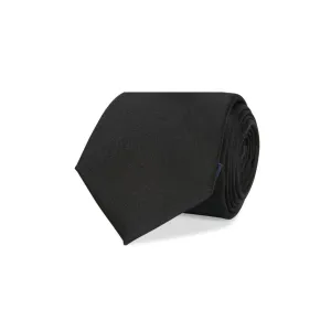 ABELARD Silk Satin Tie 7.5cm BLACK