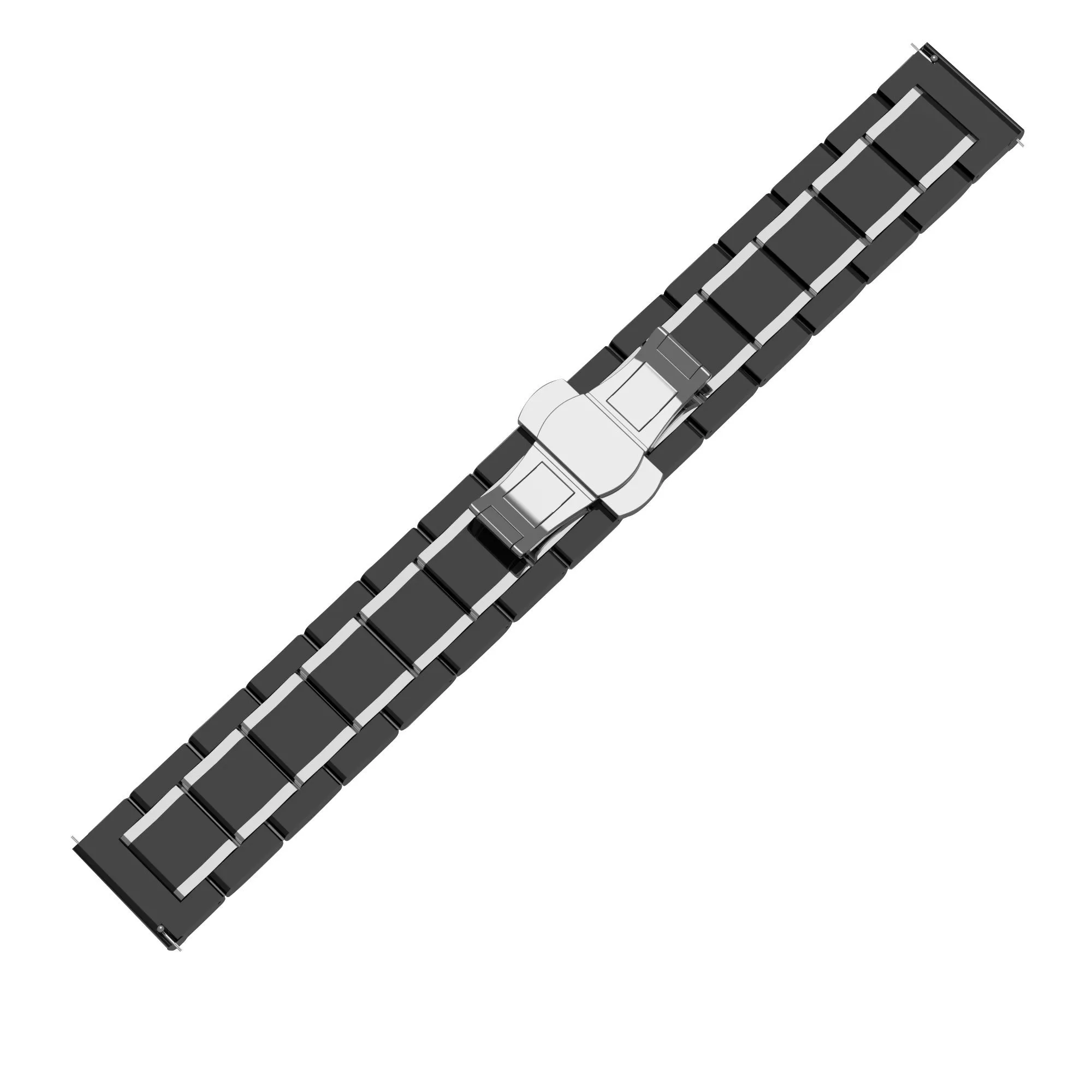 Amazfit GTR 3 (Pro) Ceramic/Steel Strap (Black/Silver)