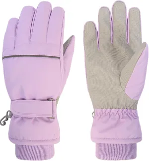 Azarxis Kids Snow Ski Gloves, Children Winter Waterproof Windproof Warm Touchscreen Snowboard Gloves for Boys & Girls