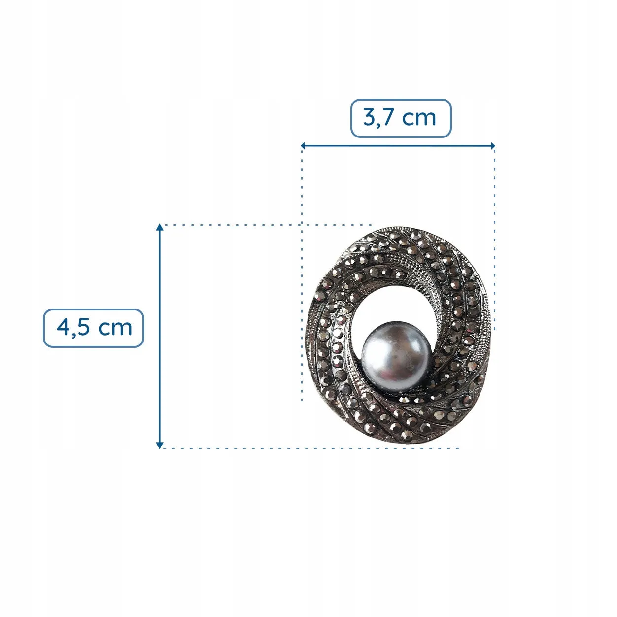 Baroque brooch with pearl