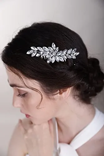 BERYUAN Simple Crystals Hair Comb for Women Girls Bride Hair Comb Multi-Color Comb GOLD