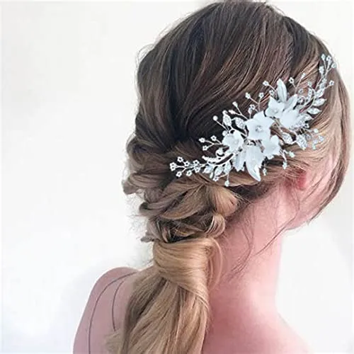 Bestshoot Hair Comb, Wedding Hair Comb with Crystal Rhinestone, Alloy Wire, for Brides, Bridesmaids, Girls, Women, Bridal, Bridesmaid