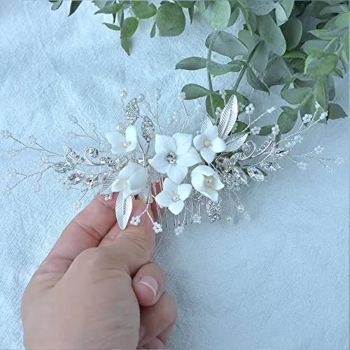 Bestshoot Hair Comb, Wedding Hair Comb with Crystal Rhinestone, Alloy Wire, for Brides, Bridesmaids, Girls, Women, Bridal, Bridesmaid