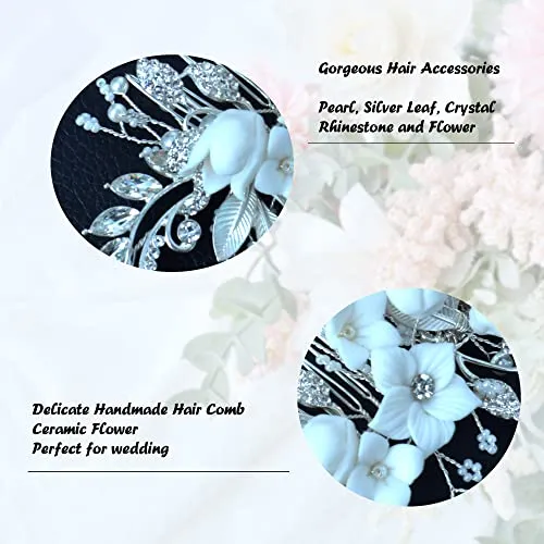 Bestshoot Hair Comb, Wedding Hair Comb with Crystal Rhinestone, Alloy Wire, for Brides, Bridesmaids, Girls, Women, Bridal, Bridesmaid