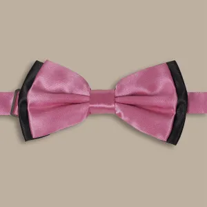 Black & Pink Double-Faced Satin Bowtie