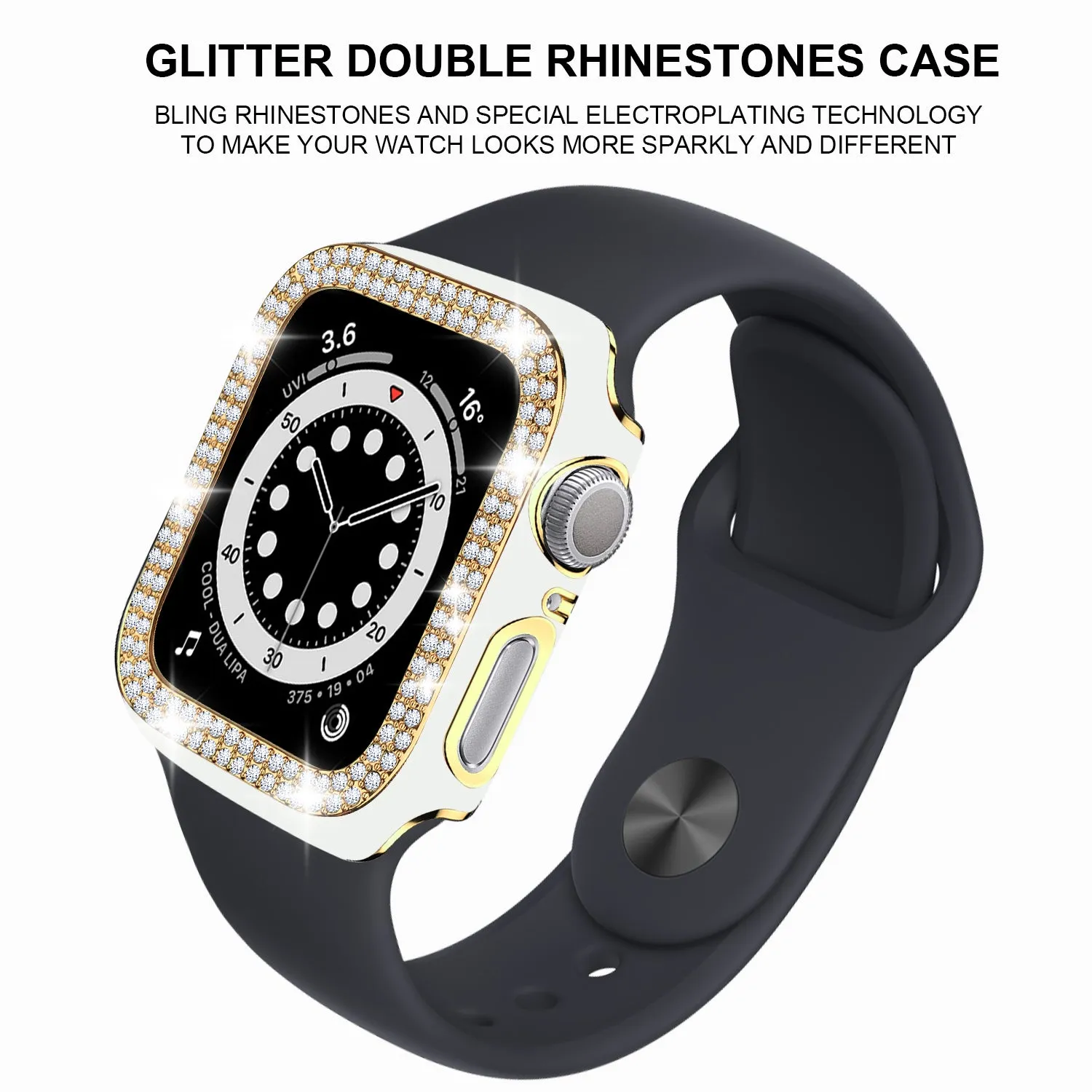 Bling Bumper Case for Apple Watch-White