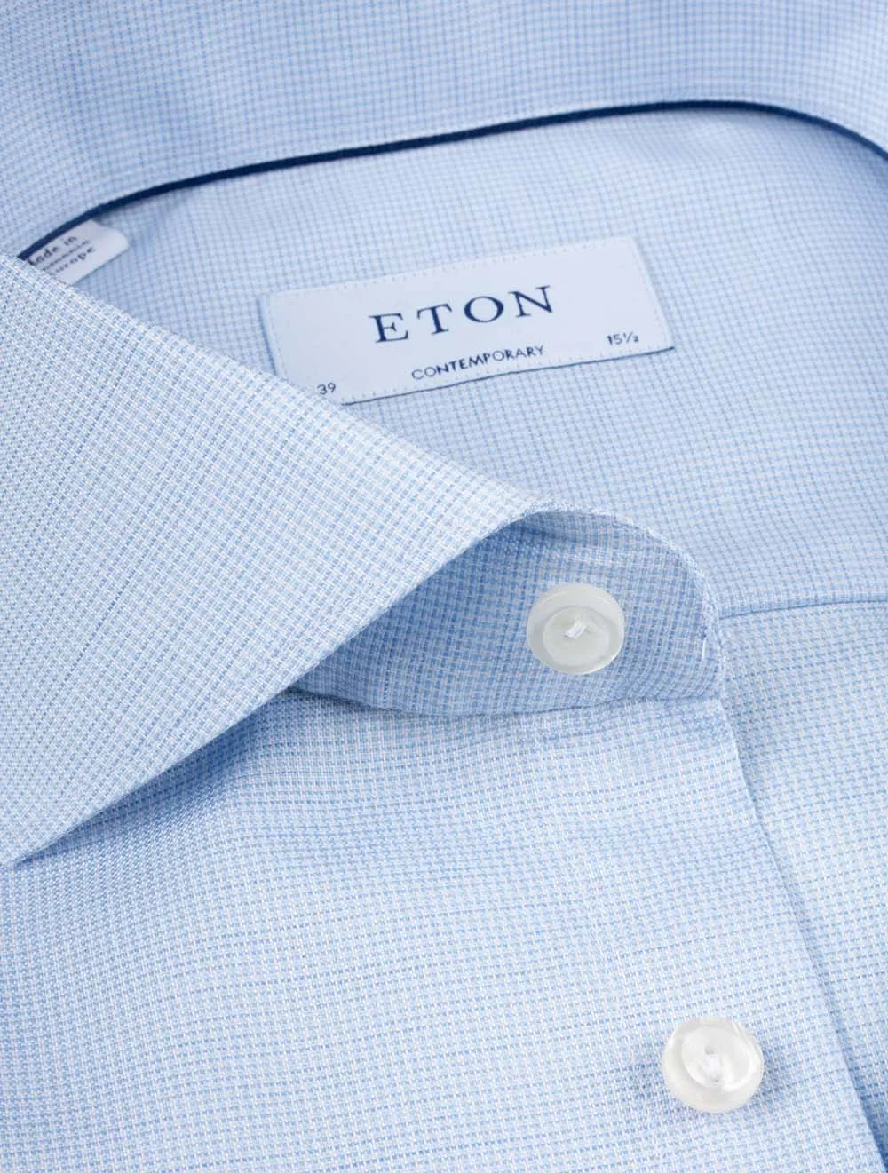 Blue Houndstooth Contemporary Fit Shirt