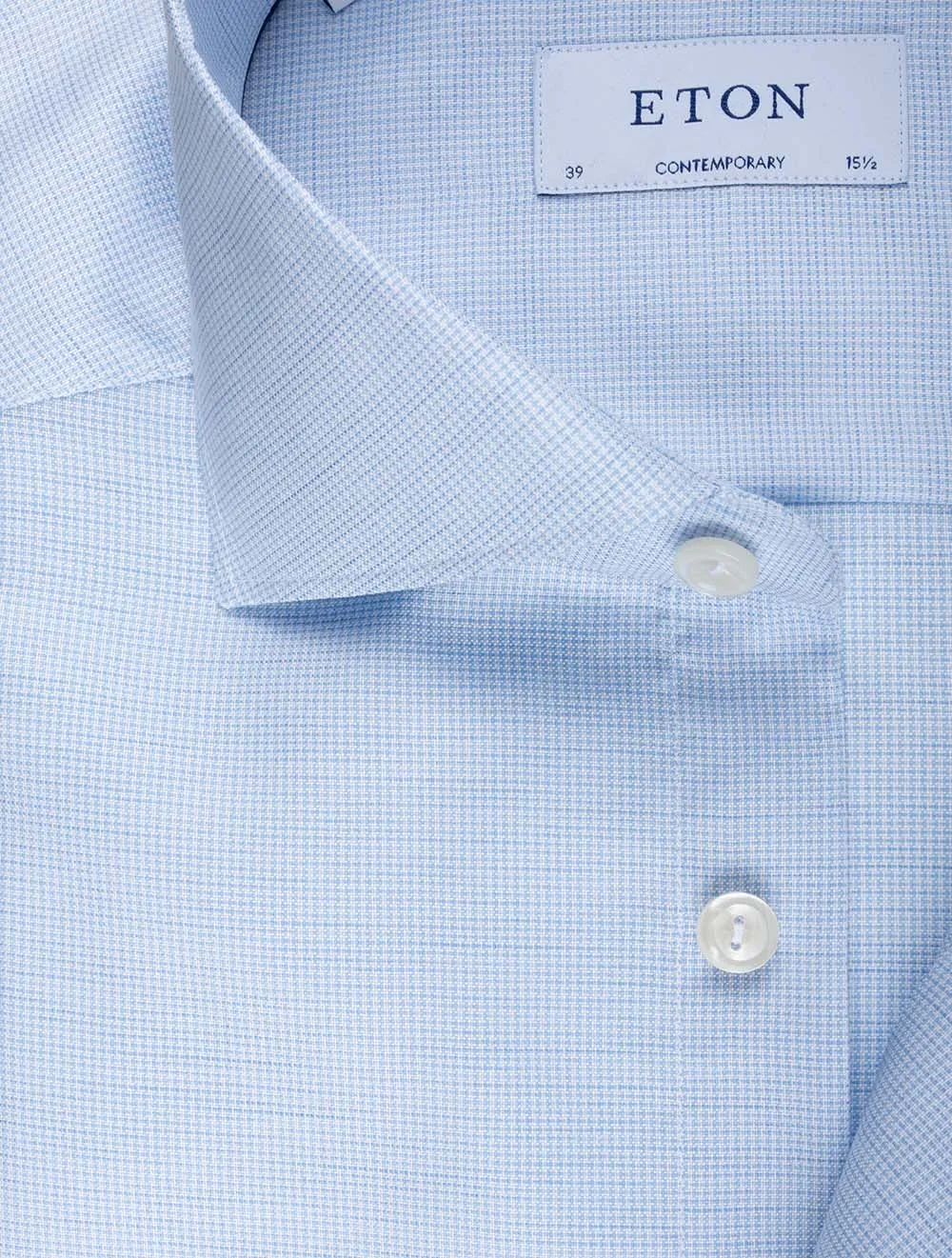 Blue Houndstooth Contemporary Fit Shirt