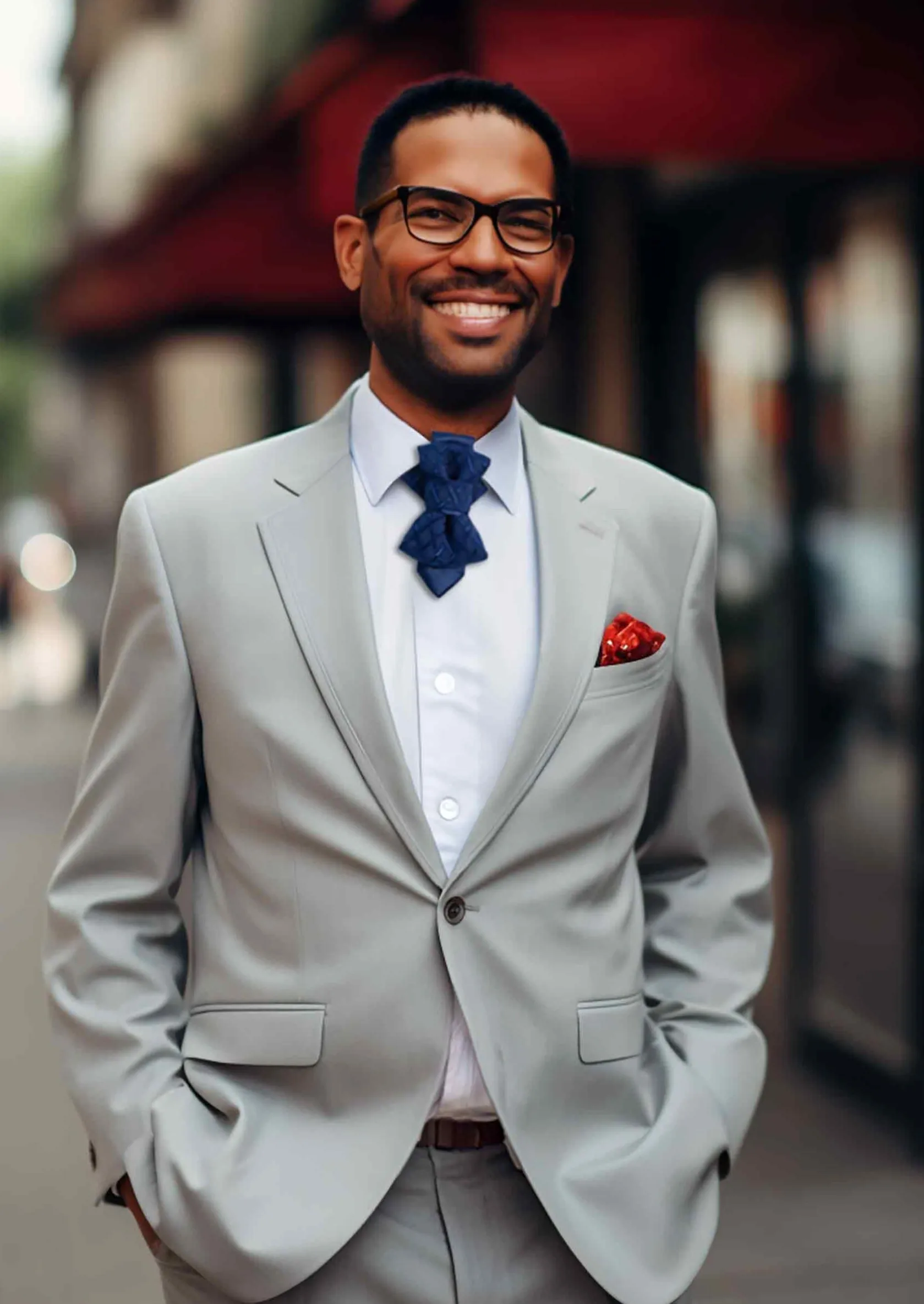 BOW TIE "BLUE ACCENT"