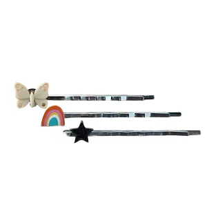 Butterfly, Star & Rainbow Hair Pins - Whimsical and Colorful Hair Accessories