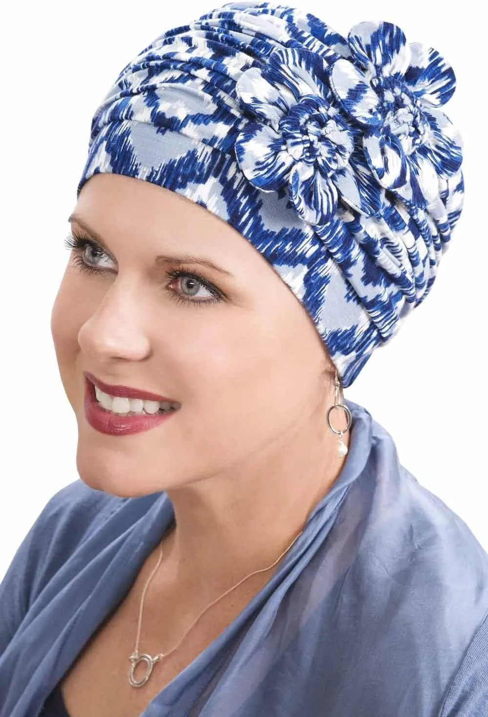 Cardani Large Flapper Turban Viscose from Bamboo Hat for Large Heads