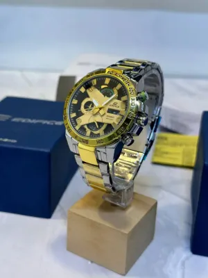 Casio Edifice Watch EFR Quartz with Chronograph & Stainless Steel Chain