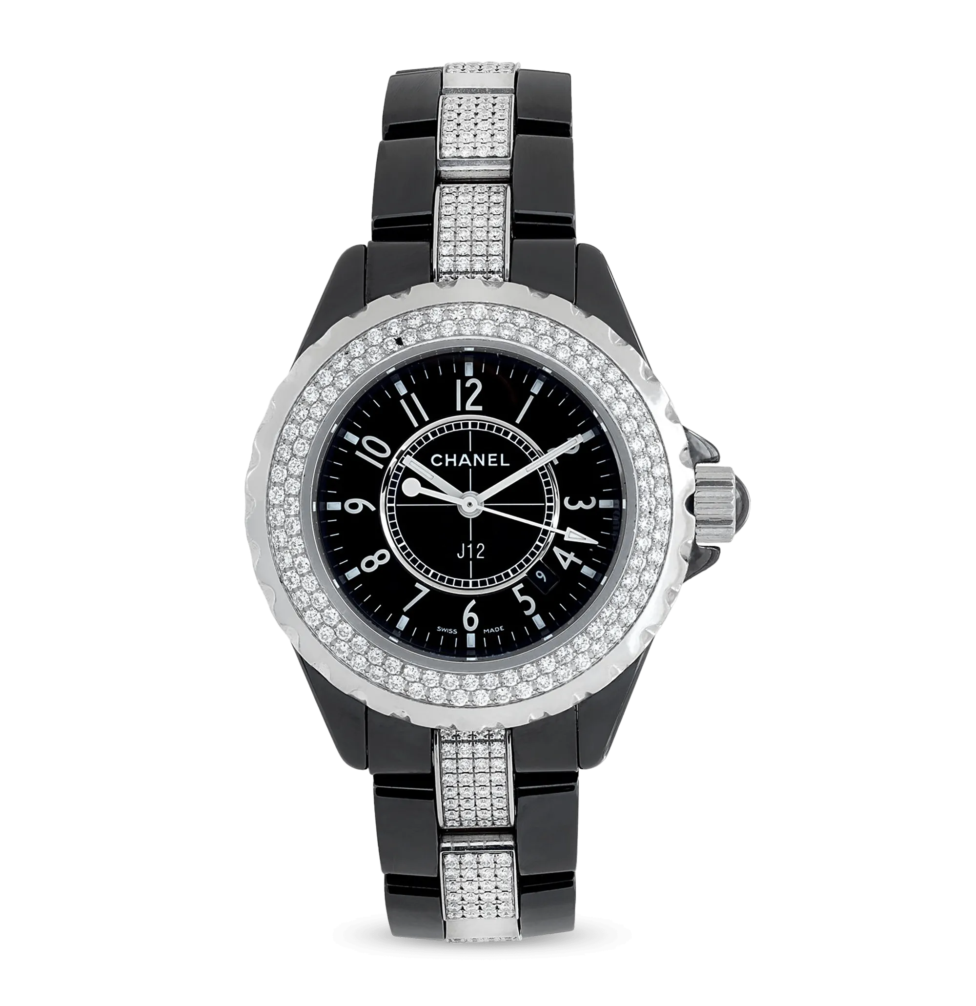 Chanel J12 Factory Diamond Black Ceramic Automatic Watch