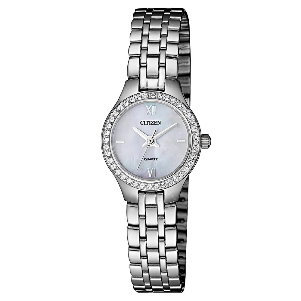 Citizen Ladies Swarovski Crystals Stainless Steel Quartz Watch - EJ6140-57D
