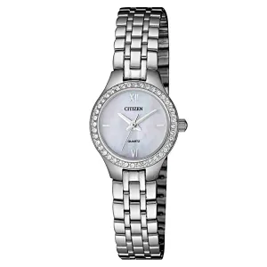 Citizen Ladies Swarovski Crystals Stainless Steel Quartz Watch - EJ6140-57D