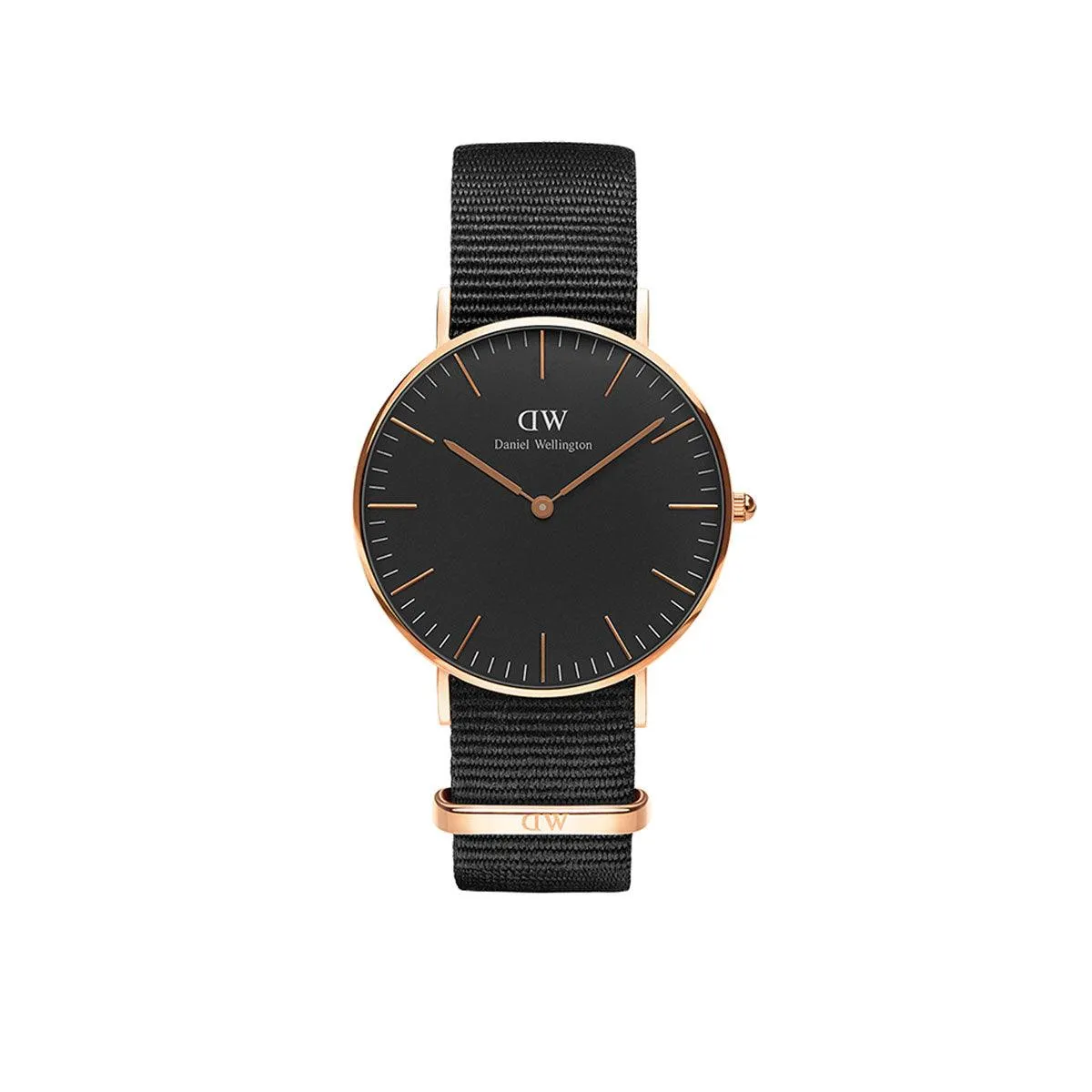 Classic 36mm Cornwall - Black & Rose Gold Watch