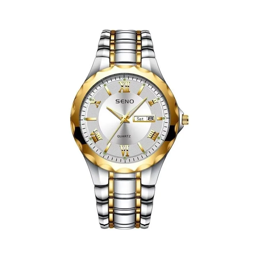 Compact Luminous Business Watch with Slim Case Thickness