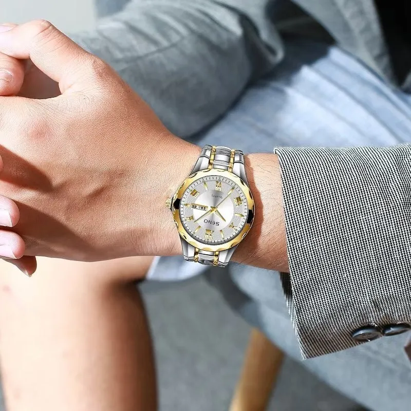 Compact Luminous Business Watch with Slim Case Thickness