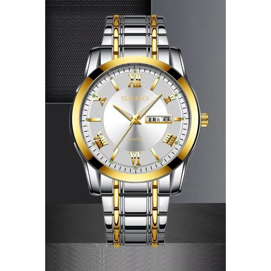 Compact Luminous Business Watch with Slim Case Thickness