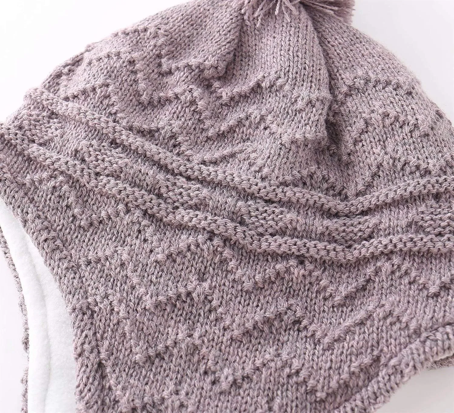 Connectyle Toddler Boys Girls Beanie Hat Fleece Lined Knit Kids Hat with Ear Flaps Warm Winter Hat Acrylic Watch Hat