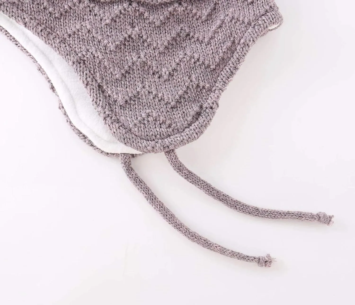 Connectyle Toddler Boys Girls Beanie Hat Fleece Lined Knit Kids Hat with Ear Flaps Warm Winter Hat Acrylic Watch Hat