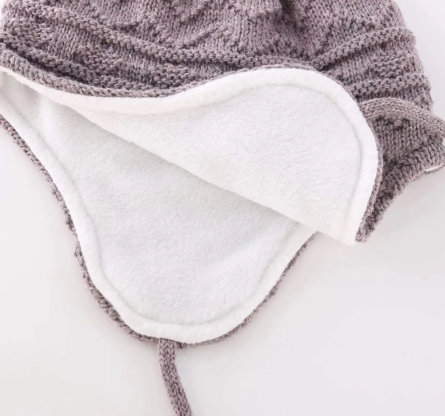 Connectyle Toddler Boys Girls Beanie Hat Fleece Lined Knit Kids Hat with Ear Flaps Warm Winter Hat Acrylic Watch Hat