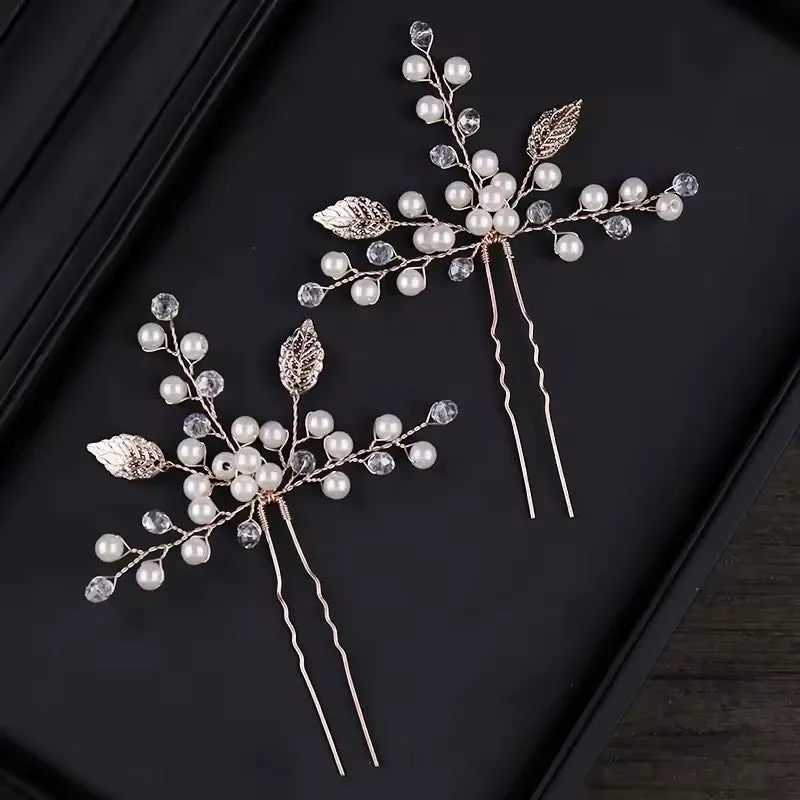 Crystal & Pearl Hair Pin