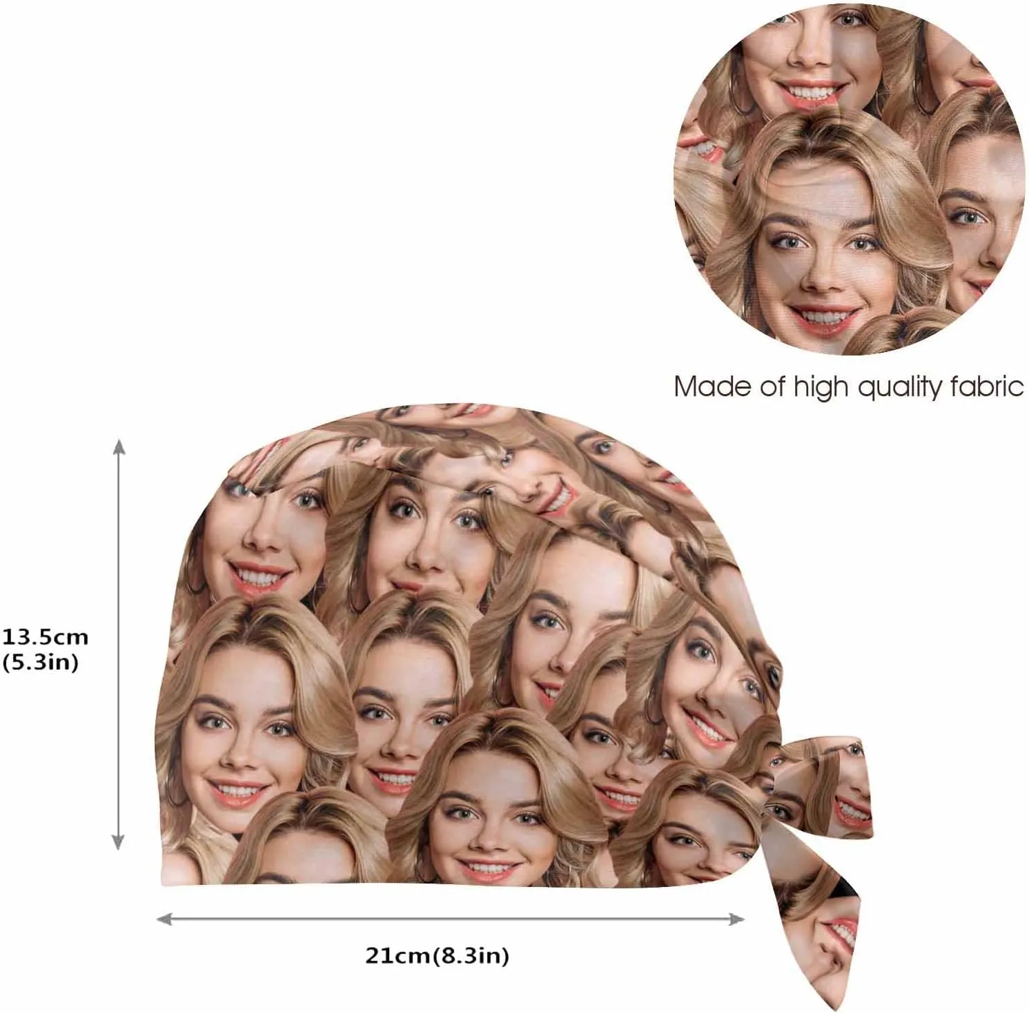 Custom Scrub Cap with Your Face Personalized Scrub Hat with Photos Text Stylish Working Hat for Women Men Adjustable