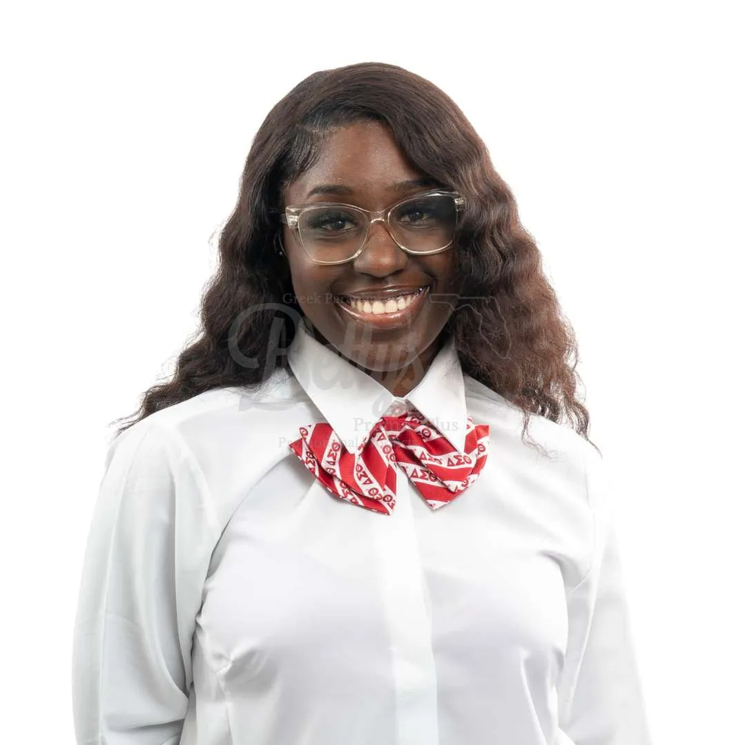 Delta Sigma Theta ΔΣΘ Greek Letters Floppy Bowtie Dress Shirt Bow Tie
