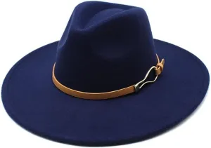 DHAEY Popular Large Brim Peach Heart Concave-Convex Wool Top Hat, Autumn and Winter Jazz Hat British Vintage Fashion Felt Hat Luopan Caps & Hats (Color : Navy Green, Size : 56-58cm)