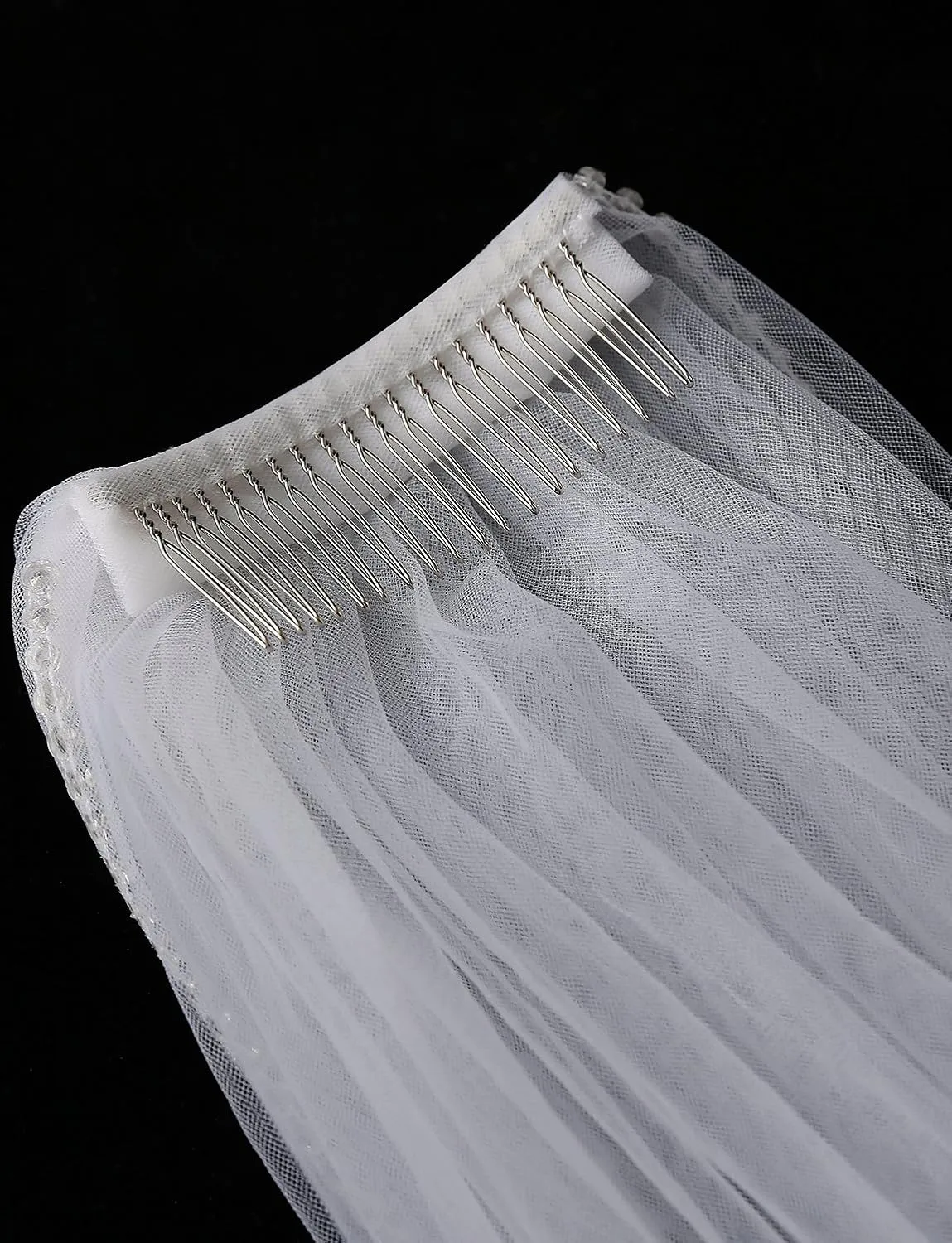 EllieHouse Women's Short 2 Tier Wedding Bridal Veil With Comb L24