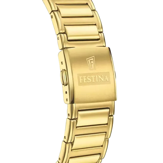 Festina Gold Dial Stainless Steel Strap Men's Watch F20638/2