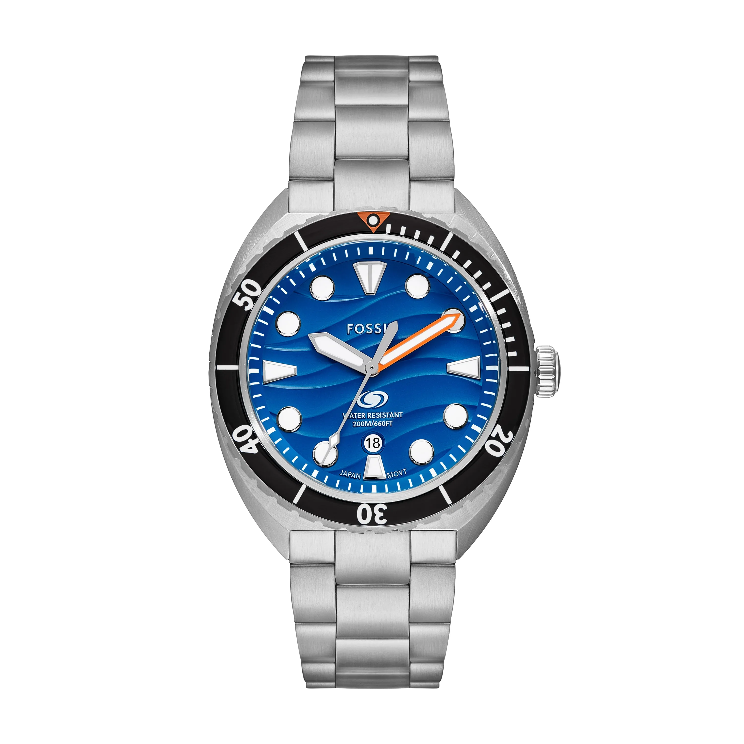 Fossil Stylish and Functional Fossil Breaker Stainless Steel Date Watch FS6064