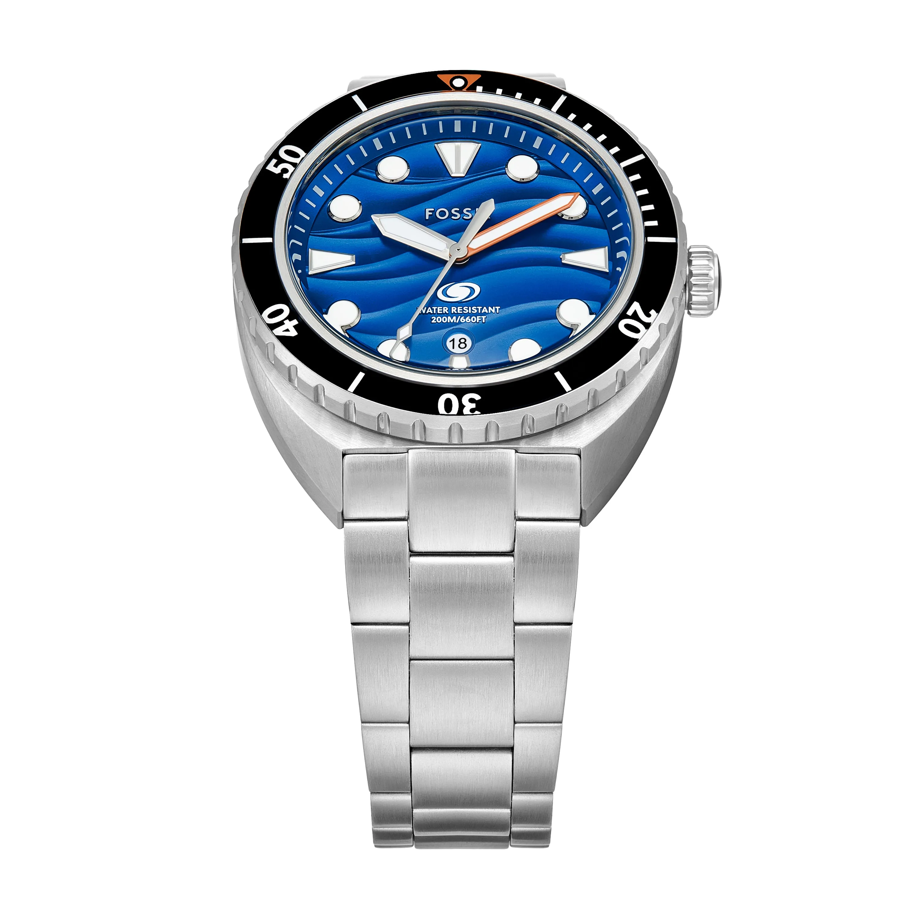 Fossil Stylish and Functional Fossil Breaker Stainless Steel Date Watch FS6064