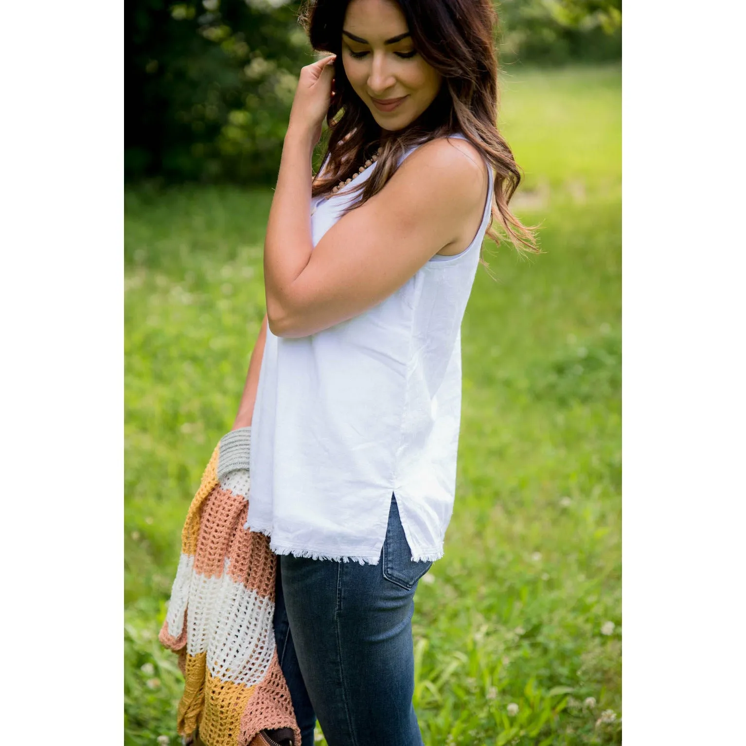 Fringe Button Tank