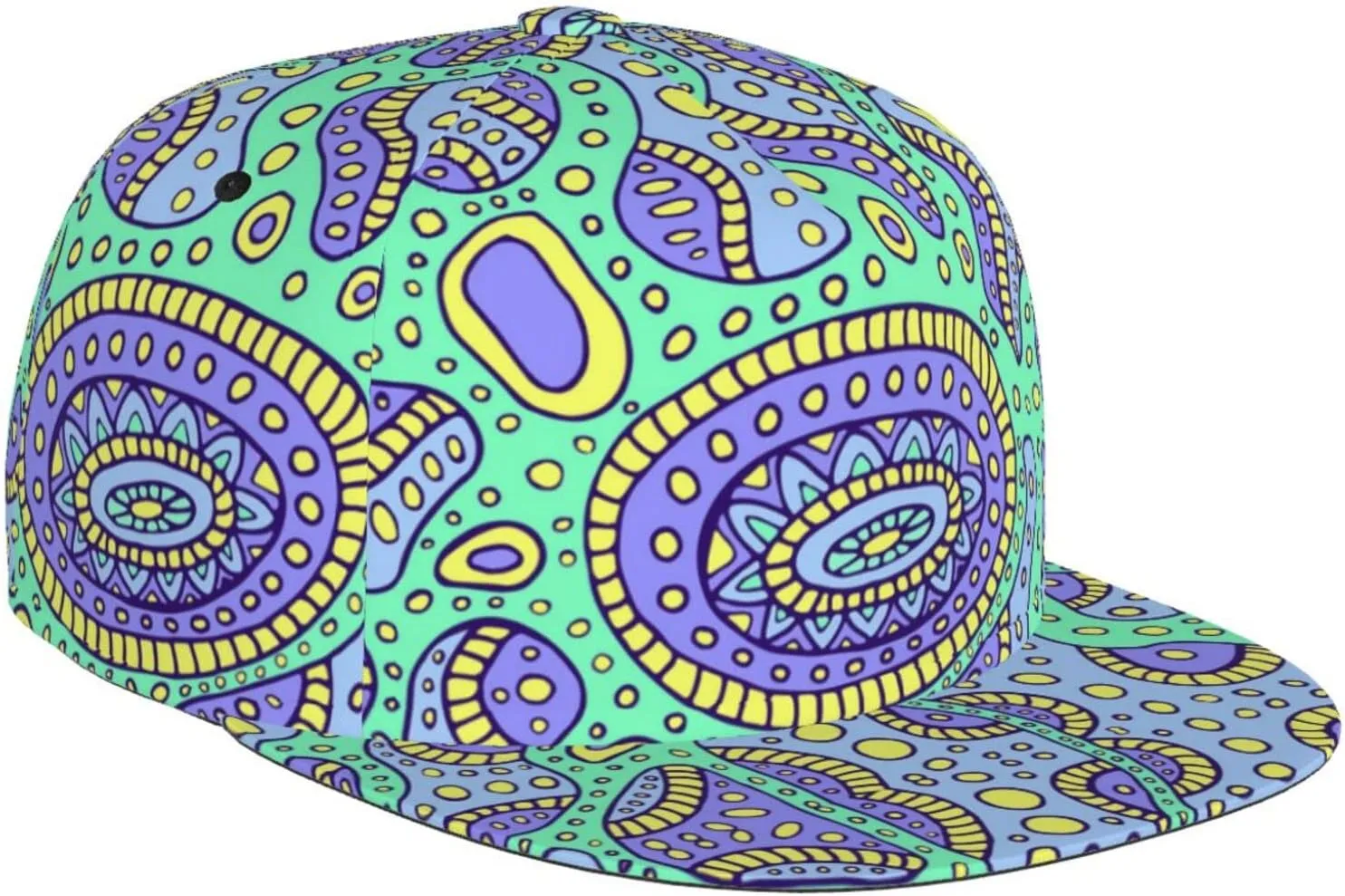 Funny Trippy Baseball Cap Men Women Rainbow Tie Dye Adjustable Snapback Flat Bill Hip Hop Hat