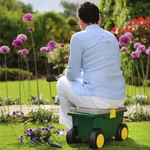 Garden Roller Stool Toolbox and Seat