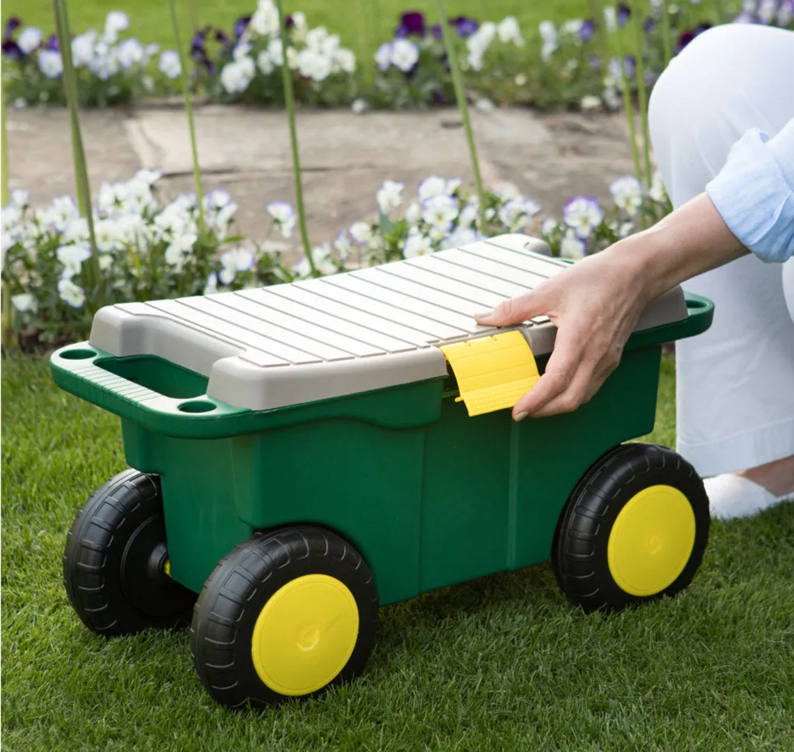 Garden Roller Stool Toolbox and Seat