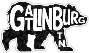 Gatlinburg Tennessee Bear Vinyl Sticker Decal 3.75" Great Smoky Mountains National Park