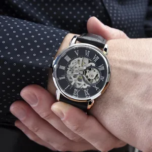 Gift For Husband or Boyfriend Openwork Watch