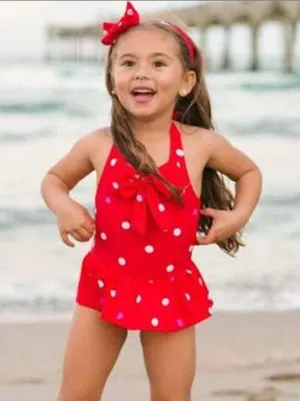 Girls Miss Little Retro One Piece Swimsuit