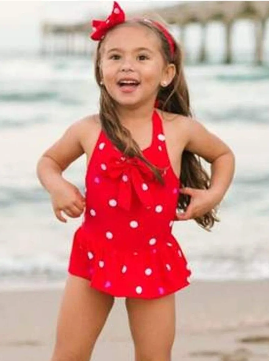 Girls Miss Little Retro One Piece Swimsuit