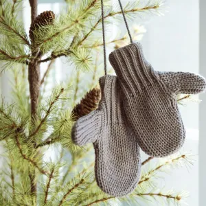 Grey Mittens Ornament