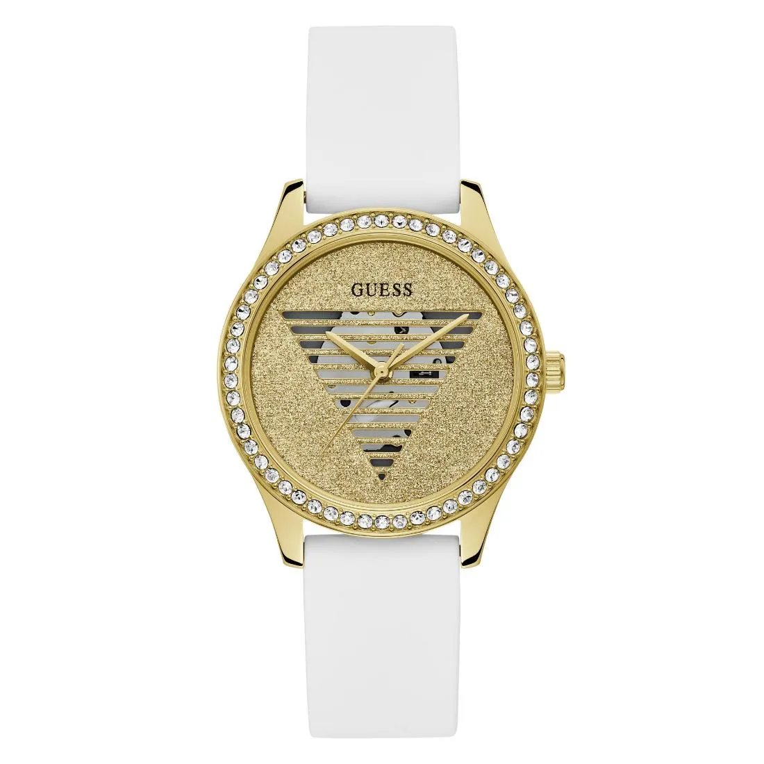 Guess Women 38 mm Gold Dial Analog Watch- GW0530L1