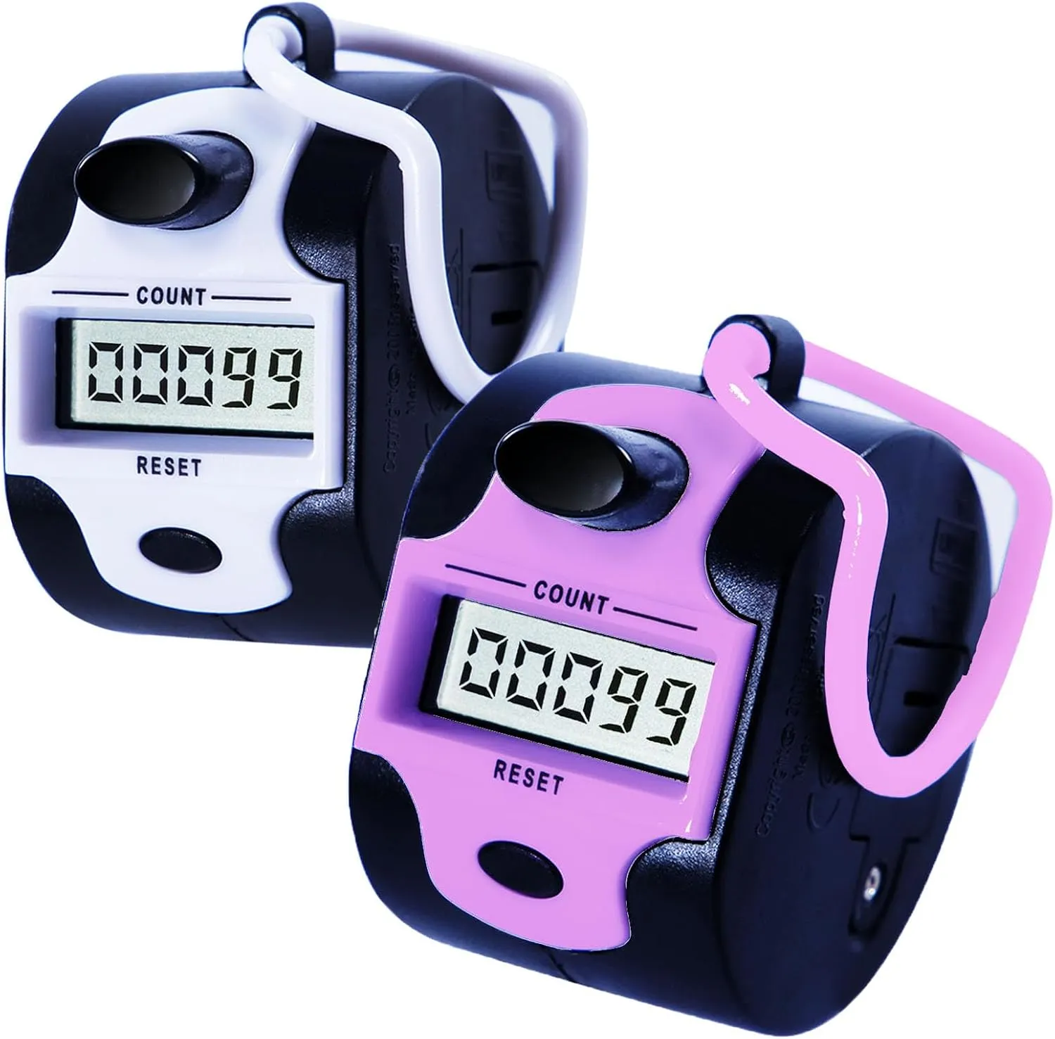 Handy Counter Click Manual Digital clicker Stitch Tally Counters Finger Mechanical Palm Handheld Pitch 5-Digit Electronic Display Click Counter Number Count for Row, People, Golf Lap