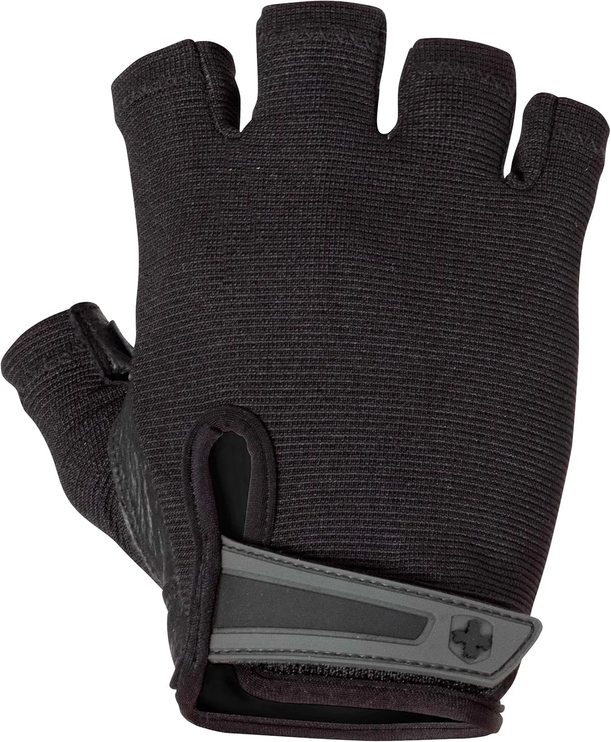 Harbinger Power Non-Wristwrap Workout Weightlifting Gloves with StretchBack Mesh and Leather Palm
