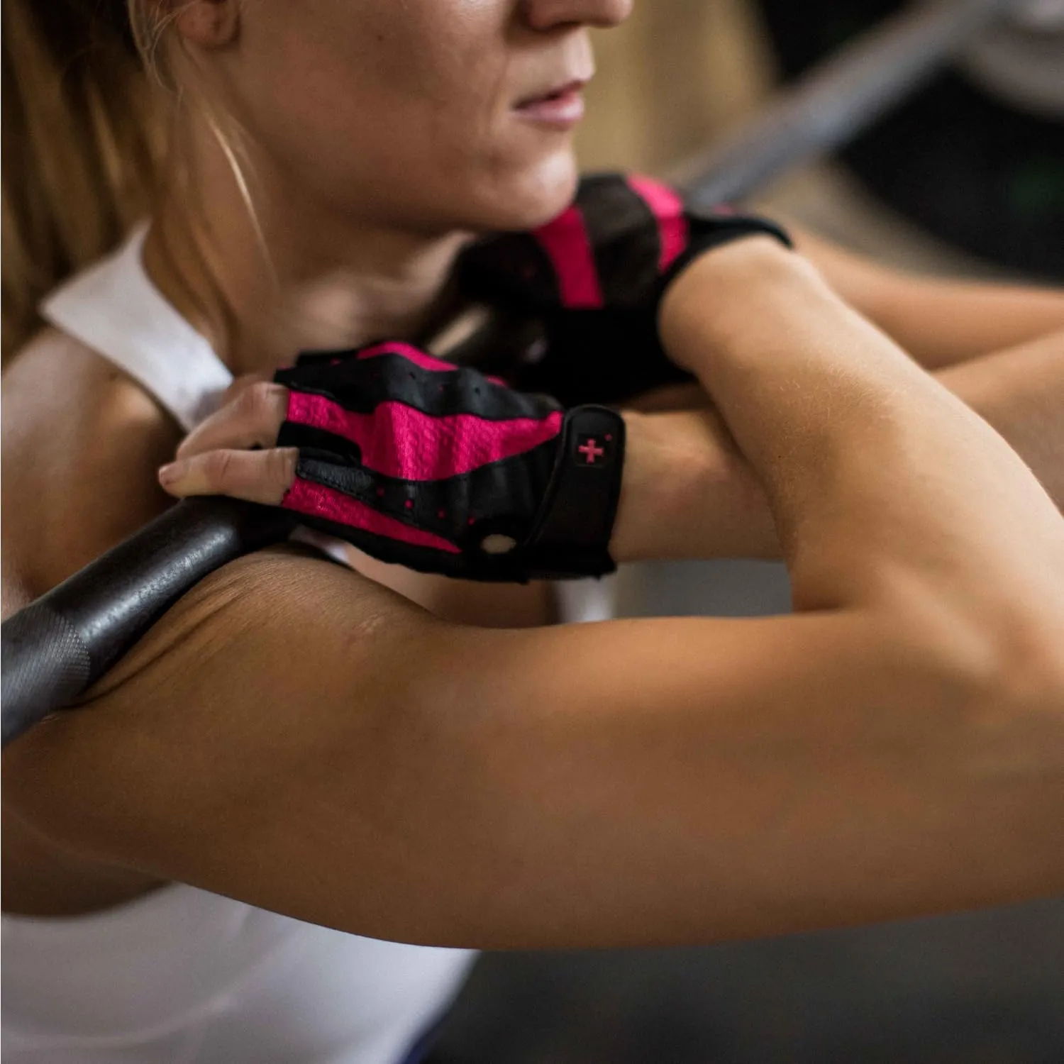 Harbinger Women's Pro Gloves with Vented Cushioned Leather Palm for Weightlifting, Training, Fitness, and Gym Workouts